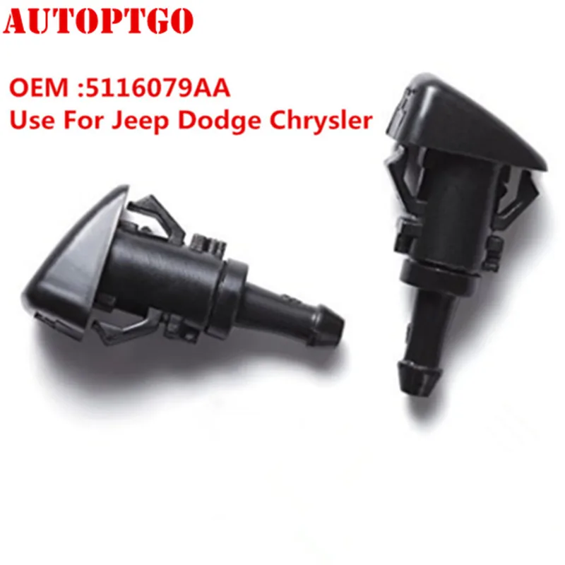 5116079aa 2x Windshield Washer Wiper Spray Nozzle For Dodge Ram 1500