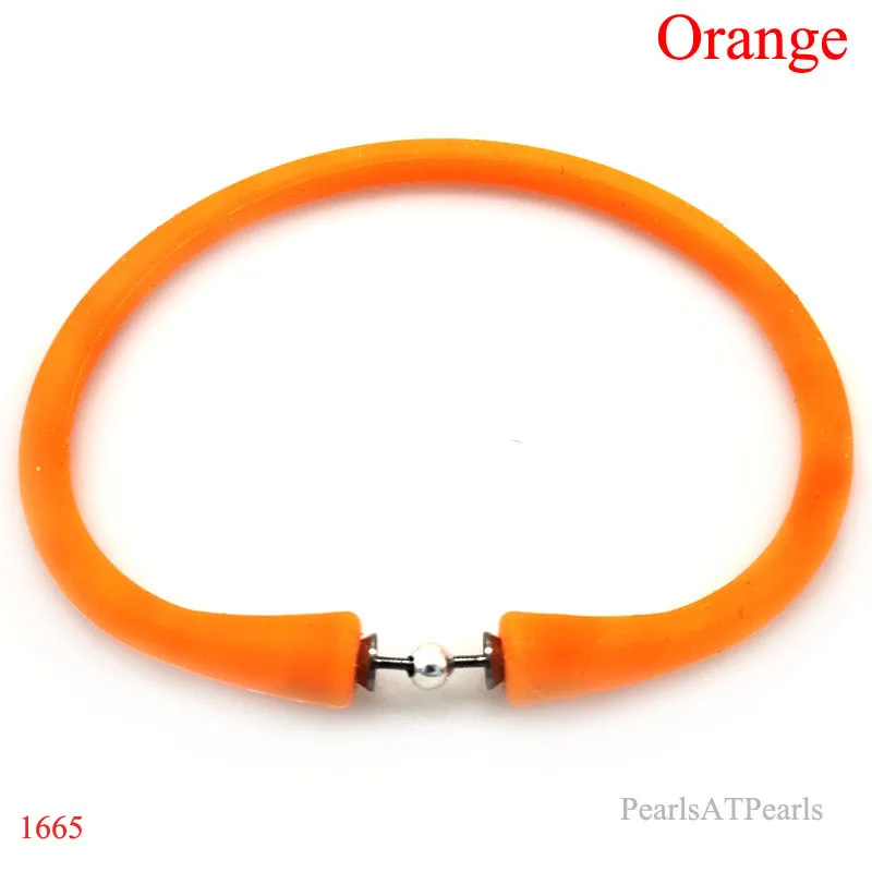 

Wholesale 6.5 inches/160mm Orange Rubber Silicone Band for Custom Bracelet