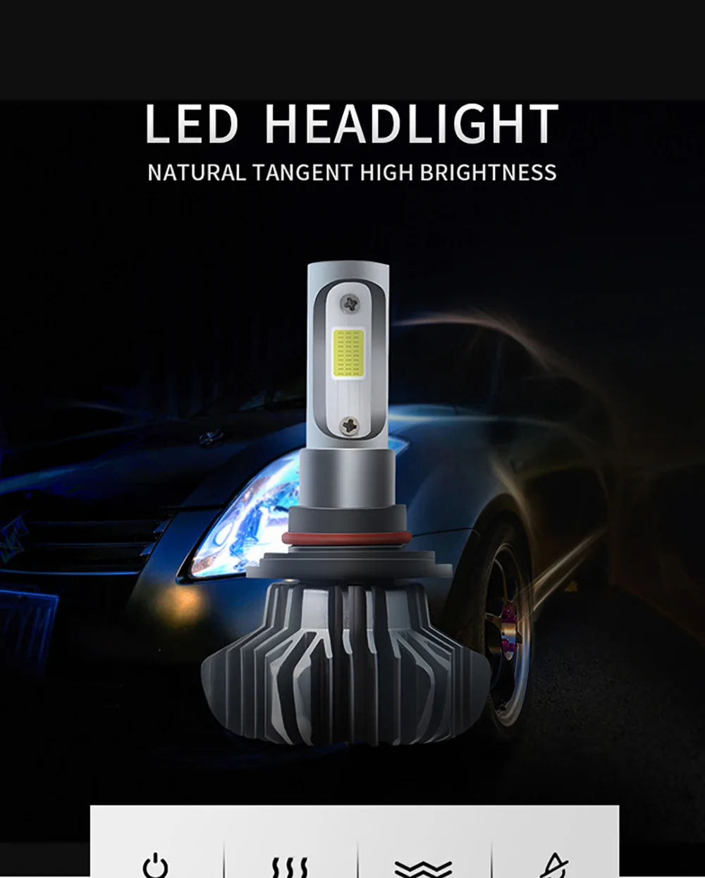 H1 Turbo светодиодный фонарь H4 Hi-Lo Beam H7 H3 H11 9005 9006 Canbus светодиодный автомобильный светильник COB чип 12 в 40 Вт 65000 к лм