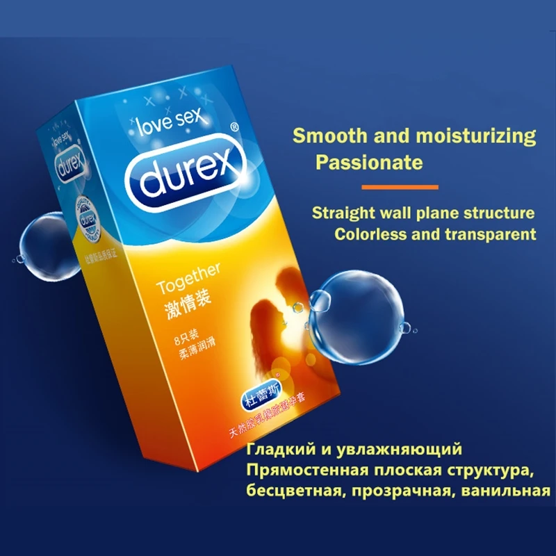 Cheap Durex Condoms 32 Pcs Box Natural Latex Smooth Lubricated Contraception 4 Types Condoms for Men Sex Toys Products Wholesale