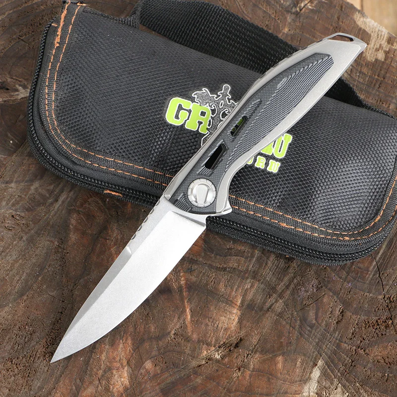Зеленый шип неоновый складной нож D2 лезвие подшипника G10 Титан 3D Ручка Кемпинг Открытый Фруктовый нож практичный Складной Нож EDC