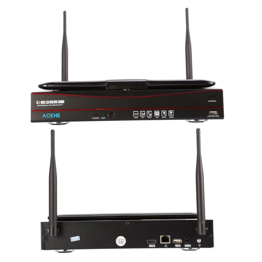 Автомобильный 4-канальный 720P видеокамера с Wi-Fi Системы с 10," монитор домашняя камера видеонаблюдения 4 шт. беспроводные ip-камеры