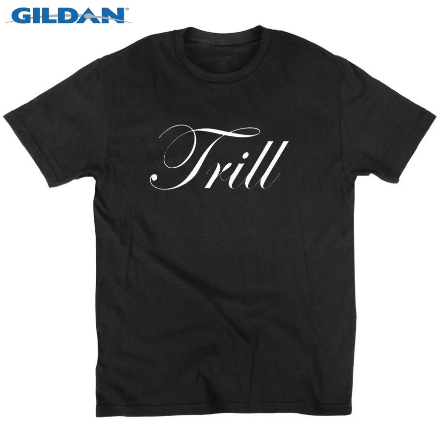 Mens t shirt Trill Script T Shirt Pimp C Bun B UGK A$AP Lean Houston Texas Hip Hop Rap Trap Cotton O NECK short sleeved t-shirt
