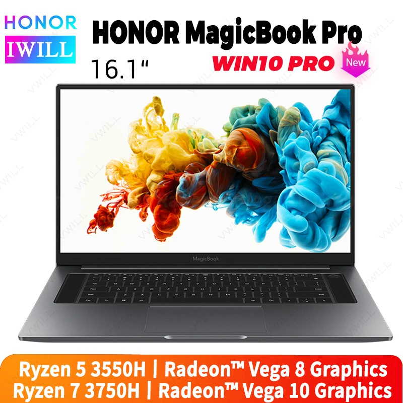 Promoción 16,1 pulgadas Original HONOR MagicBook Pro ordenador portátil AMD Ryzen R5-3500H/R7-3750H 8GB/16GB DDR4 512GB PCIe SSD ZemGMxKAg