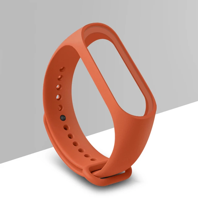 Replacement Bracelet for Xiaomi Mi Band 3 4 5 Strap Silicone Wrist Strap for Mi Band 3 4 5 Wriststrap Wristband for Miband 3 4 5 Orange