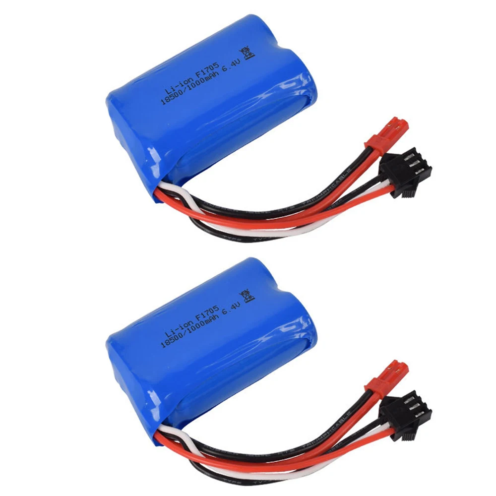 6.4V Lipo Batteria Per Wltoys A303 A313 A323 A333 1/12 Rc Auto Accessori Di Ricambio 6.4V 1000Mah Li-Ion Batteria 2 Pz/Lotto
