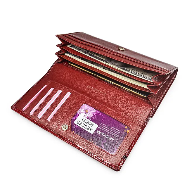 Women Genuine Leather Purse Brand Alligator Pattern Ladies Long Wallets Genuine Leather Money Bag with Coin Card Holder Clutch 3