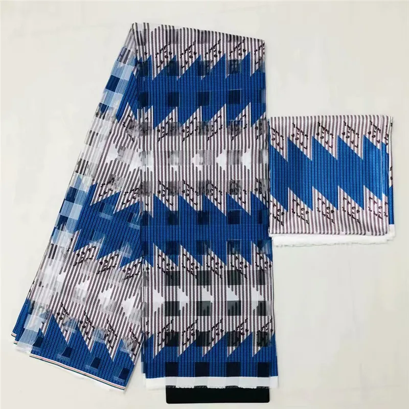 

African wax ribbon silk wax ankara 2019 satin fabric 4 yards audel/modell cotton fabric for dress +2 yards chiffon TJ121902