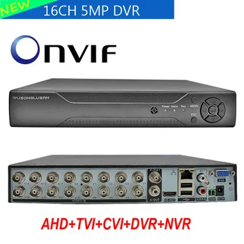

New 16CH 5MP 5 in 1 Video Recorder Hybrid DVR H.265 XMEYE P2P Cloud HDMI for 5MP 1080P 960P 720P AHD Tvi Cvi Analog Ip Camera