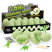 Œufs de dinosaure pour enfants, Kit de 12 pièces, bricolage, jouets d'excavation qui brillent dans la nuit, jouets éducatifs scientifiques