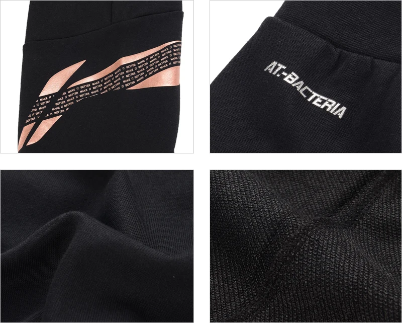 Li-Ning Women Training Series Sweat Pants Printing Loose Fit 60% Cotton 40% Polyester LiNing Sports Trousers AKLP538 WKY263