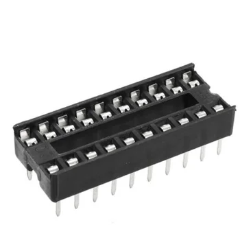 

66Pcs/lot DIP IC Sockets Adaptor Solder Type Kit 6 8 14 16 18 20 24 28 Pin Black