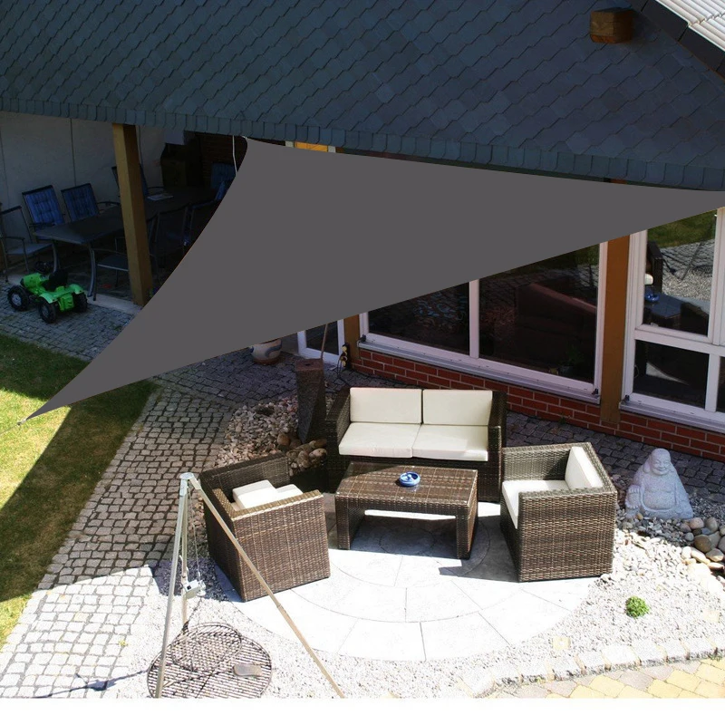 Grey 3.6x3.6 m Yeahmart 3x3 М 3,6x3,6 м водонепроницаемый солнцезащитный навес Защита от Солнца Открытый сад патио навес парус тент Кемпинг Навес - Цвет: Grey 3.6x3.6 m