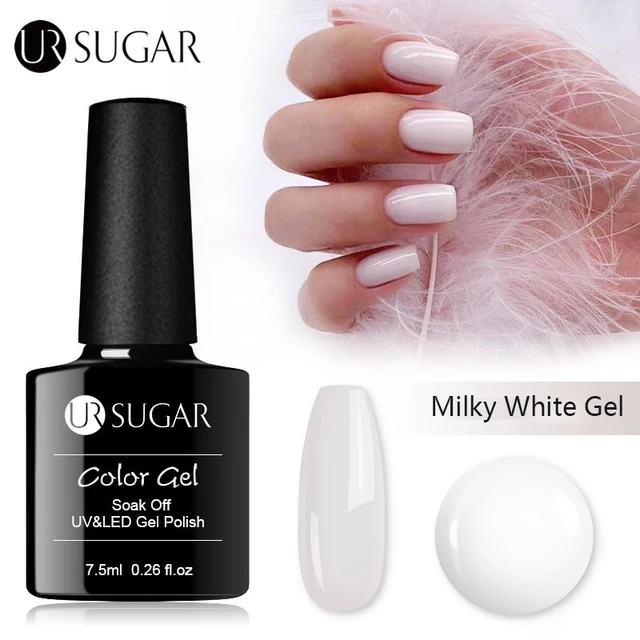 UR SUGAR Milky White Jelly Gel Polish 7.5ml Soak Off UV Gel Nail Polish Varnish Semi-permanent Nail Art UV LED Varnish 1