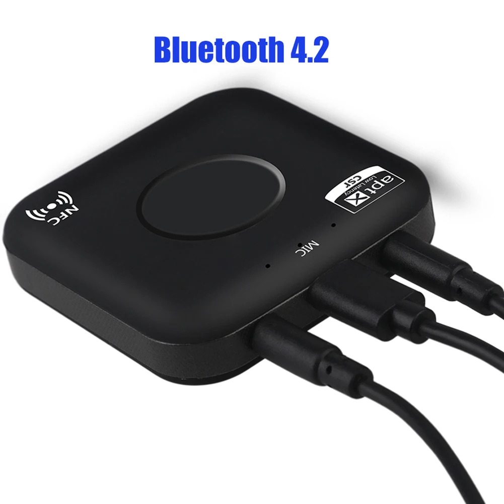 Портативный беспроводной Bluetooth NFC USB 3,5 мм разъем музыкальный аудио приемник адаптер