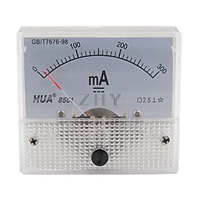 85C1 DC 0-300mA аналоговый измеритель в Панель Амперметр