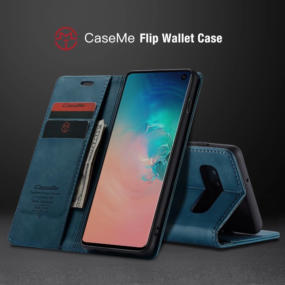 Caseme Флип кожаный S9 S8 S7 край S10 Note10 Plus Pro Чехол для samsung A50 A70 A30 A20 A10 A50S A30S Ретро Магнит Чехол-портмоне