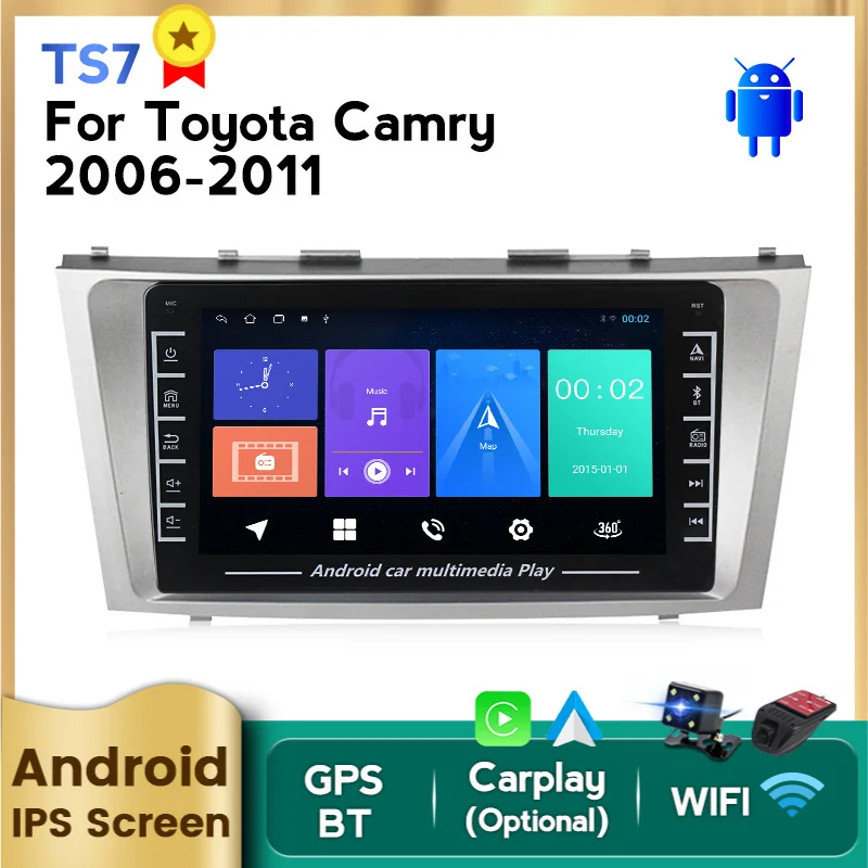 MEKEDE Car Android car radio for Toyota Camry 2006 2007 2008 2009 2010 2011 GPS Navigation Multimedia player DVR with camera | Автомобили