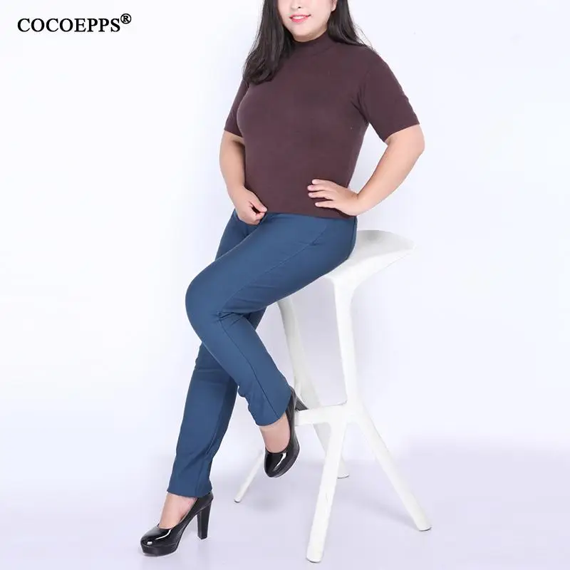 Зимние повседневные модные классические штаны для мам 7XL 8XL женские брюки большого размера Fatpantalon femme 9XL обтягивающие штаны с высокой талией