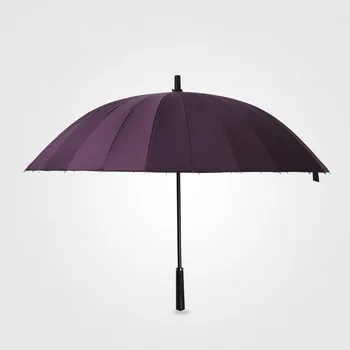 

Multicolor Umbrella 24 Bone Straight Umbrella Fashion Male Business Umbrella Increase Reinforcement Double Long Handle Umbrella