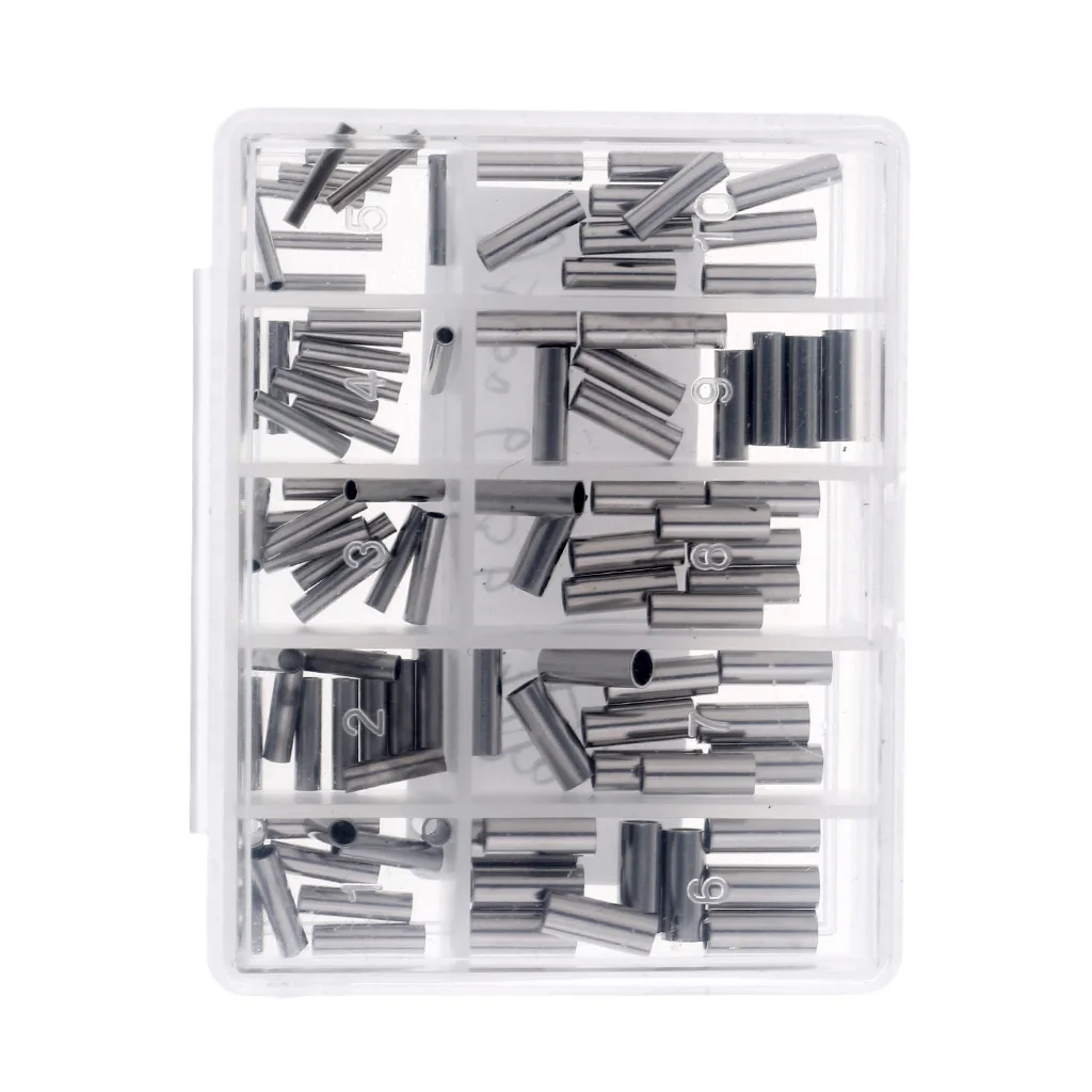 100pcs High Strength Single Crimp Connector Crimping Loop Sleeve Tool