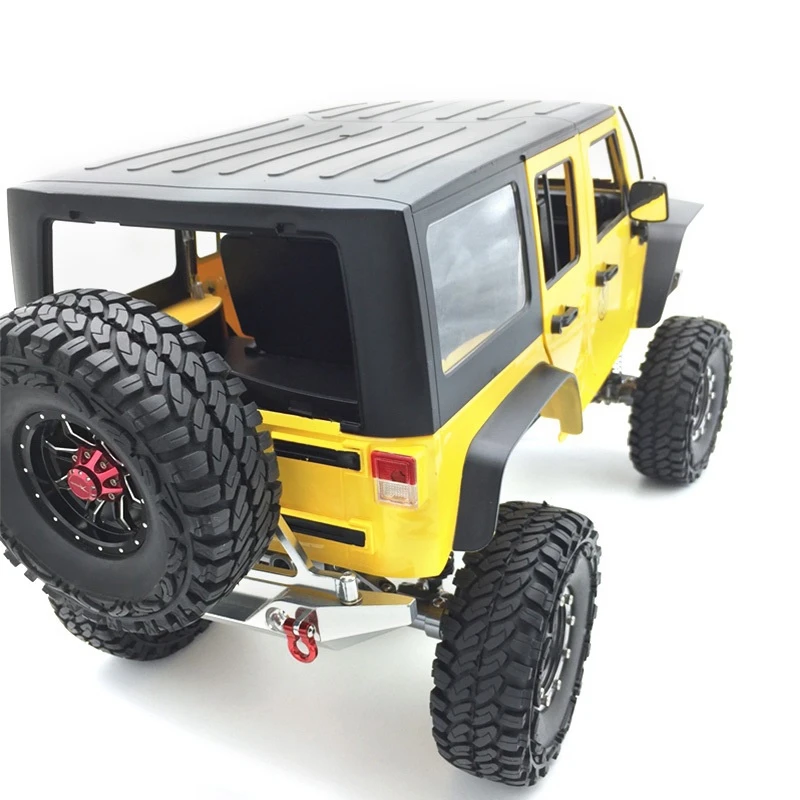 SCX10 CNC задний бампер бык бар с запасными шинами несущей скобы для Рок Гусеничный Rc грузовик SCX10 II Jeep Wrangler