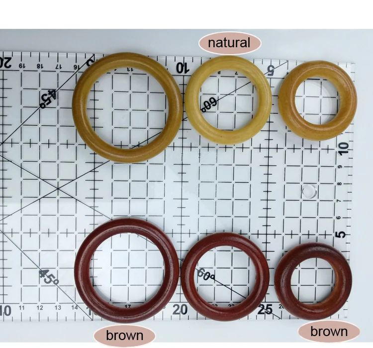 10 шт., 4,5 см, 5 см, 6 см, натуральное дерево, маленький круг, кольцо для женщин, Bolsos, сумка, ручка, разъем, вешалка, маленькое деревянное кольцо