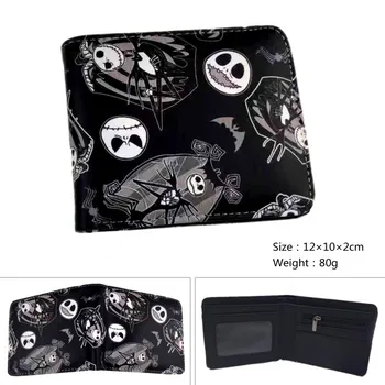 

Anime Nightmare Before Christmas Wallet Jack Skellington Wallet Cartoon Short Coin Purse Bag Gift