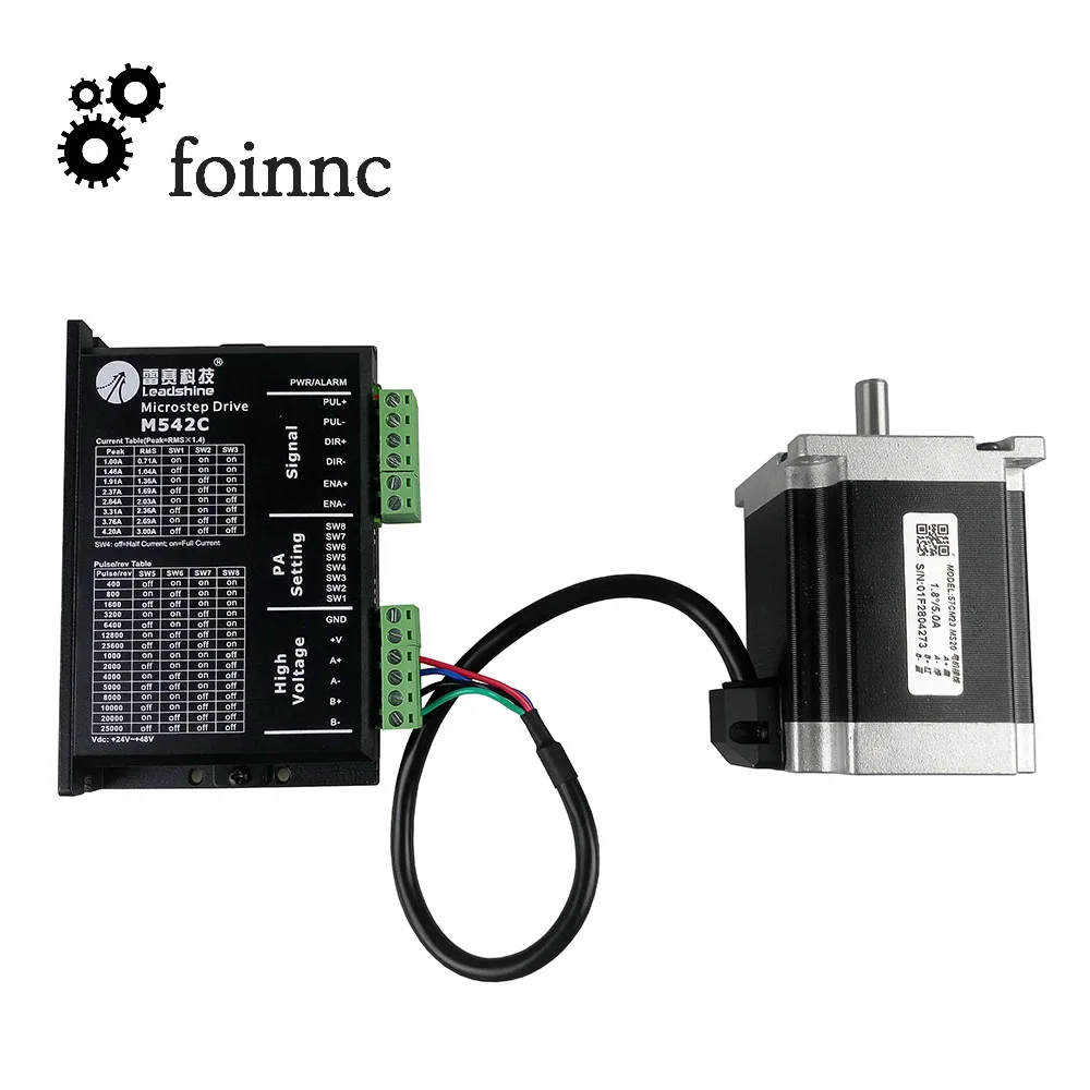 Leadshine 2 Phase NEMA23 2.3NM Stepper Motor Kit 57CM23+M542C Input Voltage 20-50VDC | Обустройство дома