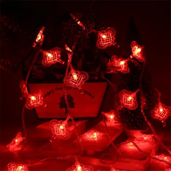 

1.5/3/4/5/10m Outdoor Waterproof Battery String Light Home Yard Decor with Chinese Knot