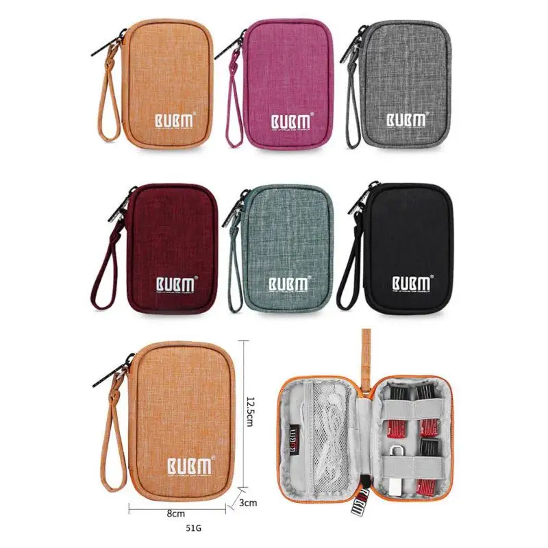 Новейший BUBM Дорожный Чехол для переноски для небольшой электроники и аксессуаров наушники/кабели сменный Кошелек Дорожная сумка