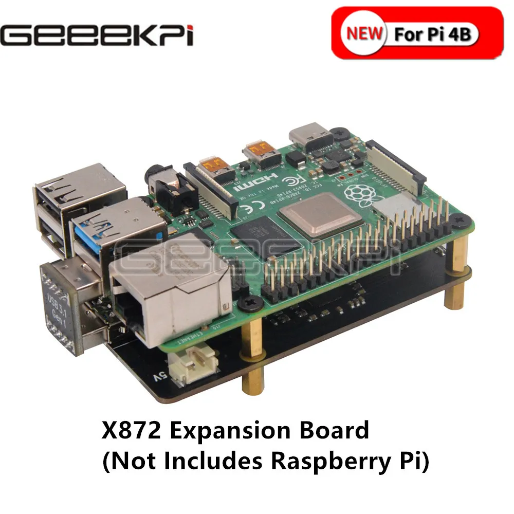 GeeekiPi Новый! Плата расширения Raspberry X872 M.2 NVMe SSD для Pi 4 B ( Model B)|Аксессуары