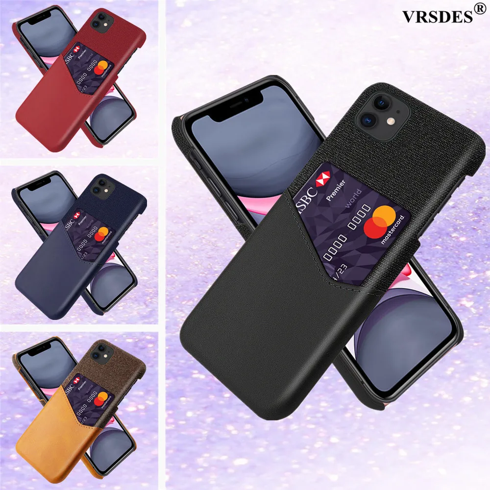 Business Case For iPhone 11 Pro Max 6.5 6.1 5.8 Card Slot Cover PU Leather XS MAX XR X Funda | Мобильные телефоны и