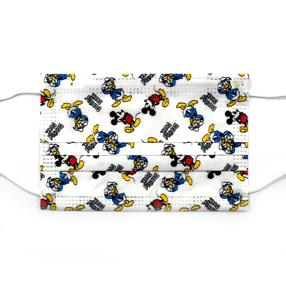 10/20/30/40/50/100Pcs Disney Disposable Child Mouth Mask Adult Cartoon Mickey Print Mask Kids 3Layer Filter Protective Face Mask
