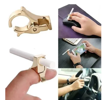 

Zinc Alloy Cigarette Holder Cigarette Tobacco Finger Ring Hand Rack Smoking Clip Smoking Accessories