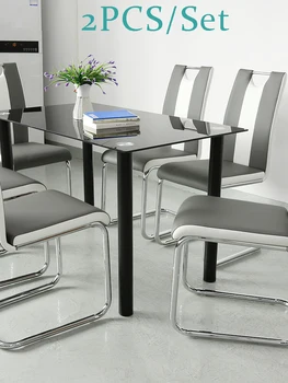 

2PCS/Set Bow-shaped Dining Chair House Kitchen Single Hole Backrest Leisure Stool Safe Non-slip Elegant Nordic Coffee Chair HWC