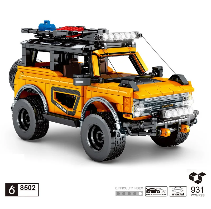 

Technical Car Scale For Bronco Building Block Orv Model Vehicle Steam Diy Bricks Pull Back Toys Collection For Boys Gifts