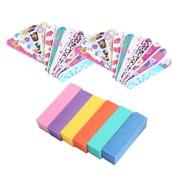 

1 Set Professional Nail Files Sanding Strips Double Side Printed Polishing Nail Trimming Sticks Manicure File (Mixed Color, 50pc