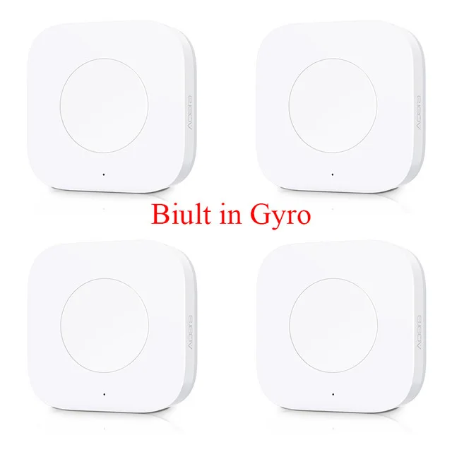 Built In Gyro 4pcs Умный беспроводной переключатель Xiaomi Mijia Aqara, умный пульт дистанционного управления с одним ключом, интеллектуальное приложение Aqara, управление приложением для домашней безопасности - Цвет: Built In Gyro 4pcs