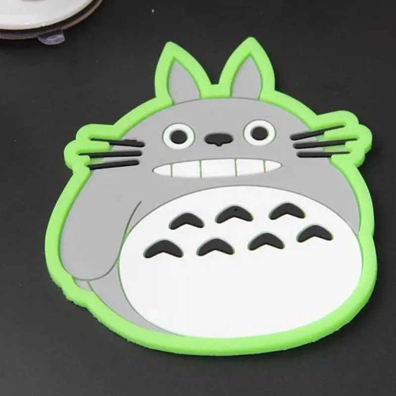 

placemats for kitchen table Accessories Mat Cup Bar Mug Cartoon Animal Owl Totoro Big white KT cat Cow devil Minions Drink Pads