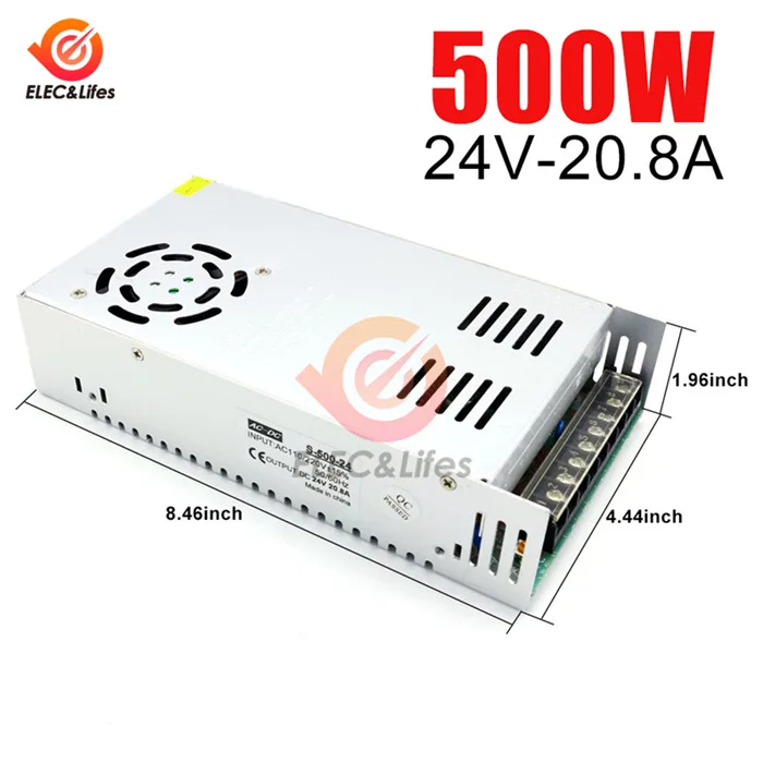 24V 20.8A 500W DC 12V 24V 400W 480W 500W импульсный источник питания трансформатор переменного тока DC SMPS модуль питания - Цвет: 24V 20.8A 500W
