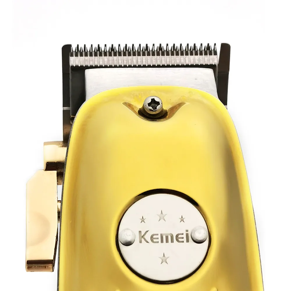 All-metal Barber Professional Hair Clipper Cutter Electric Cordless Hair Trimmer Gold and Silver Hair Cutting Machine 1986Z PG