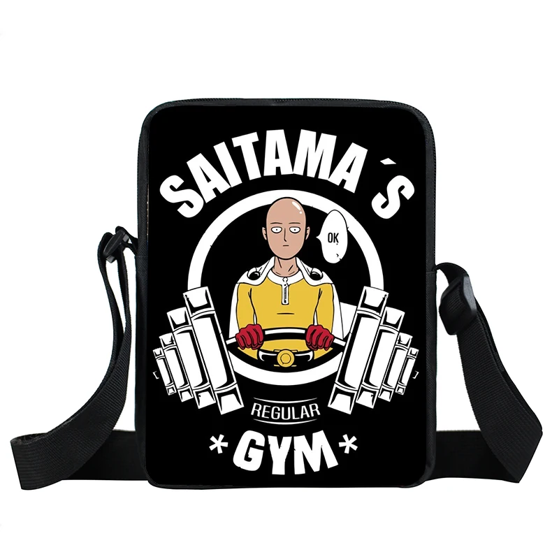 xkbonepunch11 Аниме One Punch Man мини сумка-мессенджер Saitama Genos сумки через плечо для подростков мальчиков один удар-человек Наплечные мини сумки Сумка для книг сумка - Цвет: xkbonepunch11