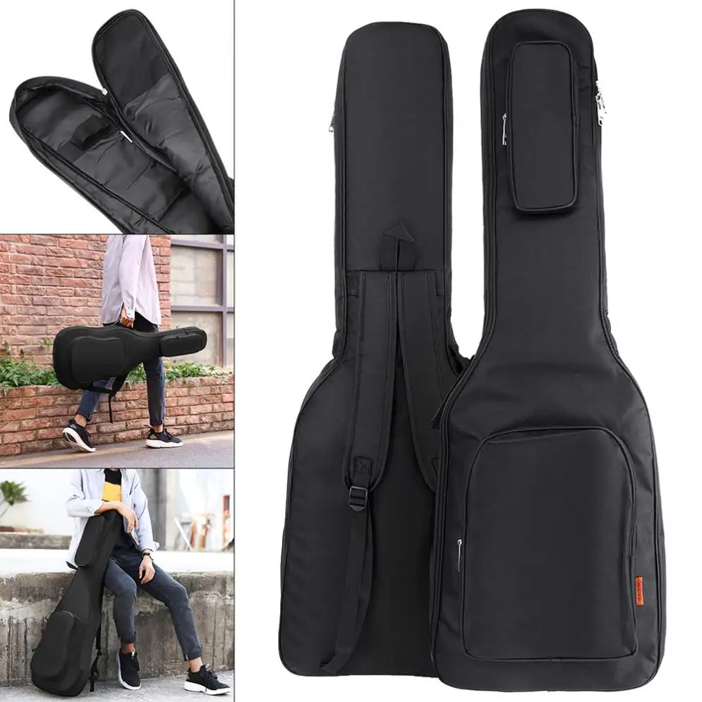 101x33x6cm Oxford Fabric Electric Guitar Case Gig Bag Double Straps Pad