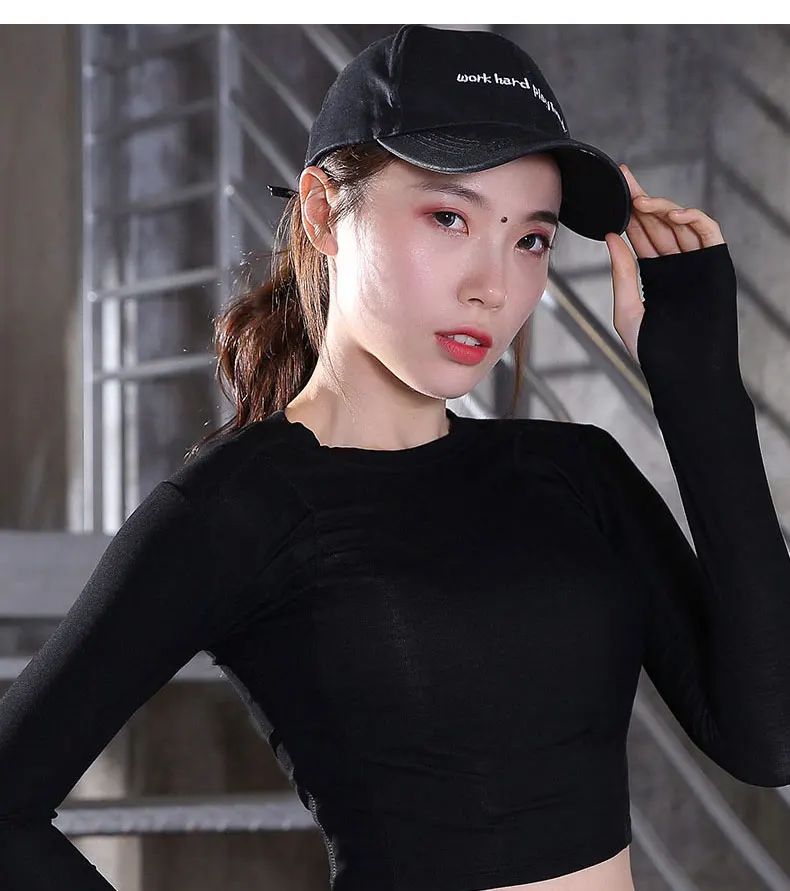 Young Lady Gym розовый топ для йоги, рубашка для йоги с длинным рукавом, рубашка для занятий фитнесом, трико для бега, дизайнерская рубашка с круглым вырезом