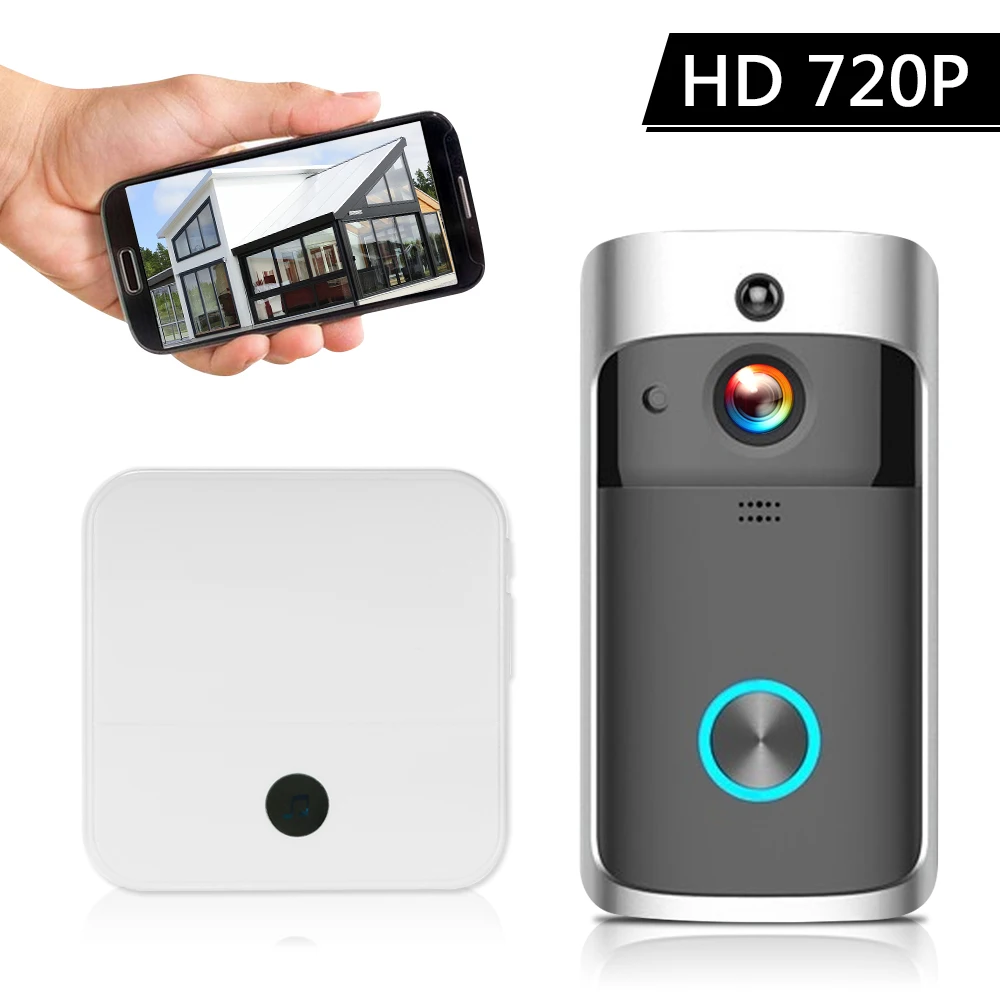 HD 1080P беспроводной видеодомофон Wi-Fi видео дверной телефон Визуальный дверной звонок умный wifi дверной Звонок камера для квартиры ИК сигнализация