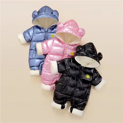 Barboteuse une pièce pour bébé garçon et fille (6 36 mois), vêtements épais et chauds en hiver 