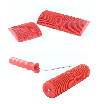 

7 Inch Empaistic Pattern Roller Painter +2 PCS Wood Graining Painting Tool,Art Wallpaper Imitation Wood Grain Tool,Wall Texture