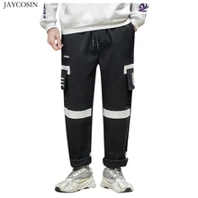 JAYCOSIN мужские брюки-карго, модные повседневные мужские брюки с буквенным принтом, спортивные брюки, плюшевые Утепленные длинные мужские брюки в стиле хип-хоп