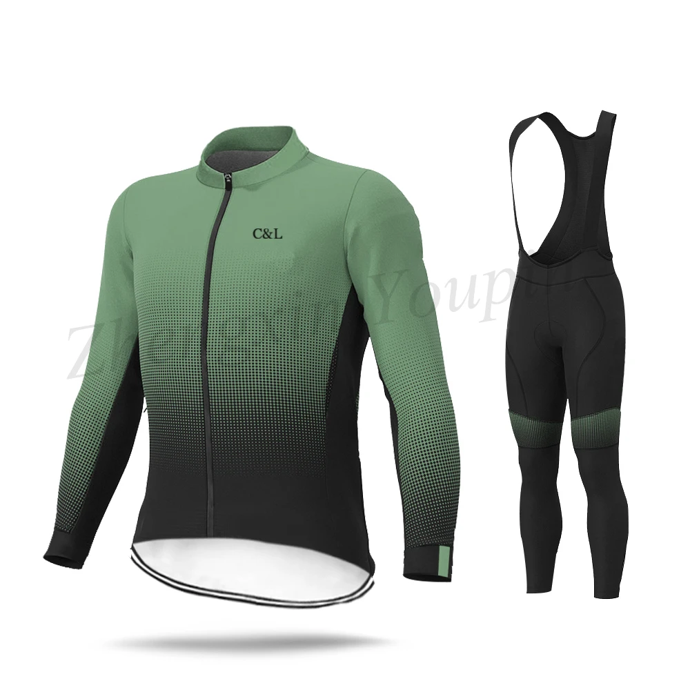 

2020 Men Cycling Jersey Set Long Sleeve Cycling Clothes Bicycle Clothing Men Fashion Bike Jersey Sets